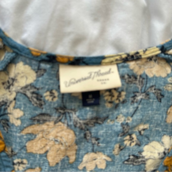 Universal Thread Blue and Yellow Flutter Sleeve Mini Dress - Picture 9 of 9